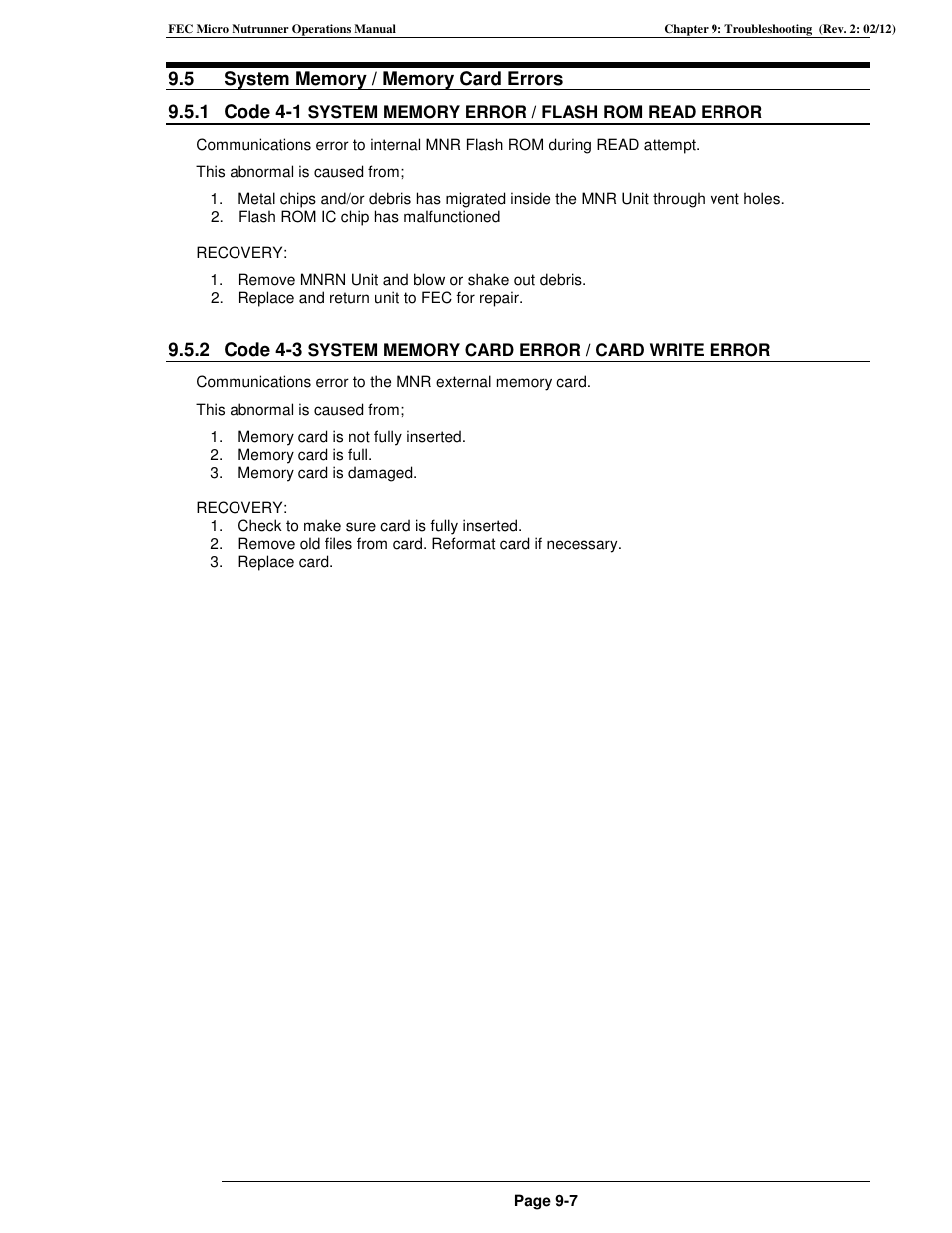 FEC MICRO NR User Manual | Page 109 / 118