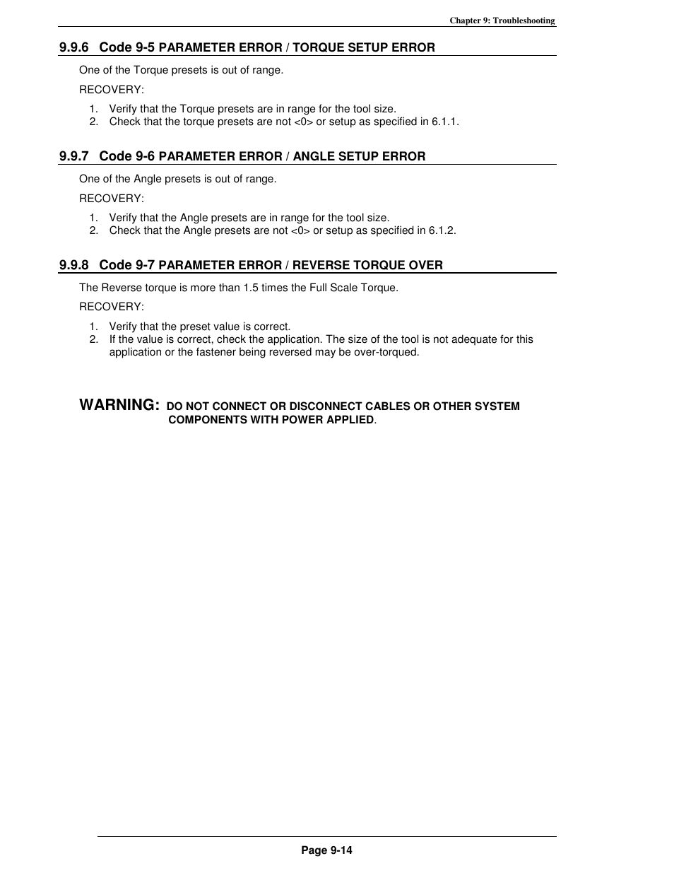 Warning | FEC MICRO NR User Manual | Page 116 / 118