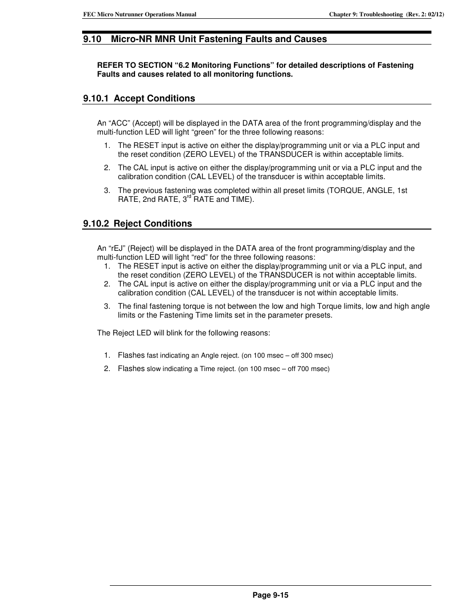 FEC MICRO NR User Manual | Page 117 / 118