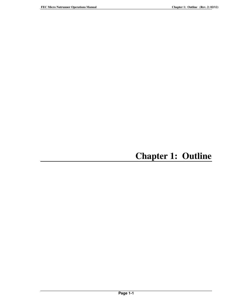 Micro_nr_e1.pdf, Chapter 1: outline | FEC MICRO NR User Manual | Page 15 / 118