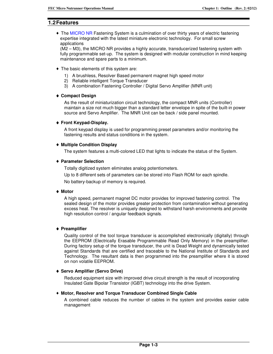 FEC MICRO NR User Manual | Page 17 / 118