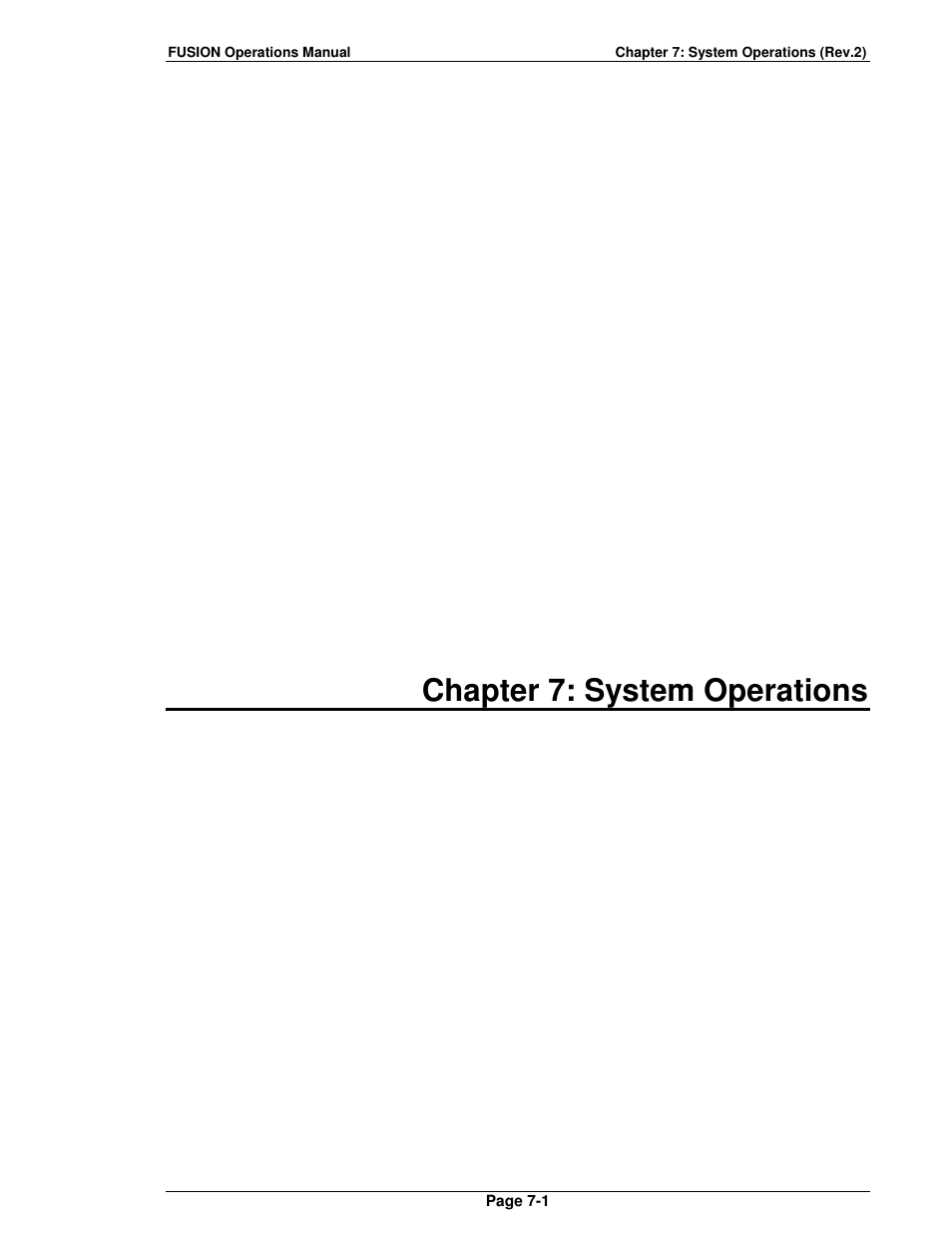 Chapter 7: system operations | FEC FUSIONE-HS-2 User Manual | Page 125 / 183