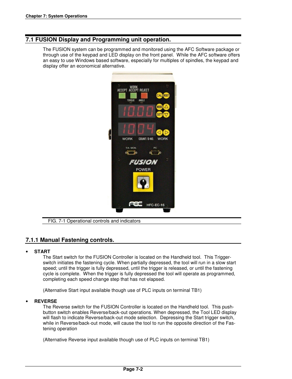 FEC FUSIONE-HS-2 User Manual | Page 126 / 183
