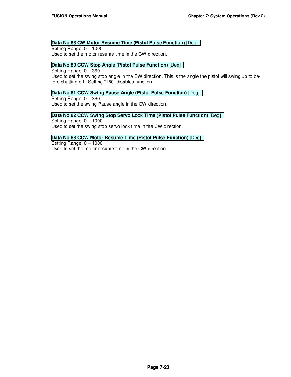 FEC FUSIONE-HS-2 User Manual | Page 147 / 183