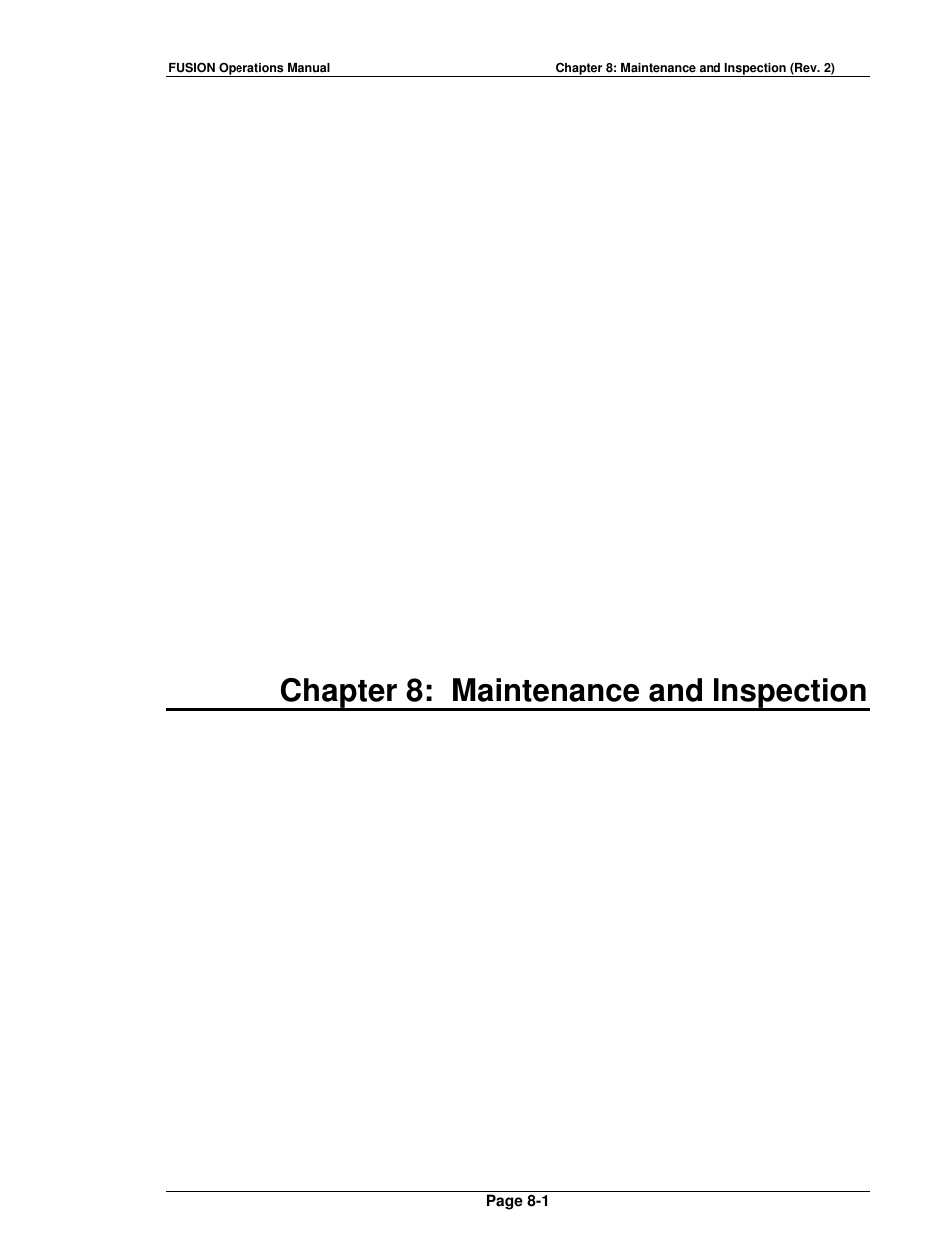 Chapter 8: maintenance and inspection | FEC FUSIONE-HS-2 User Manual | Page 161 / 183
