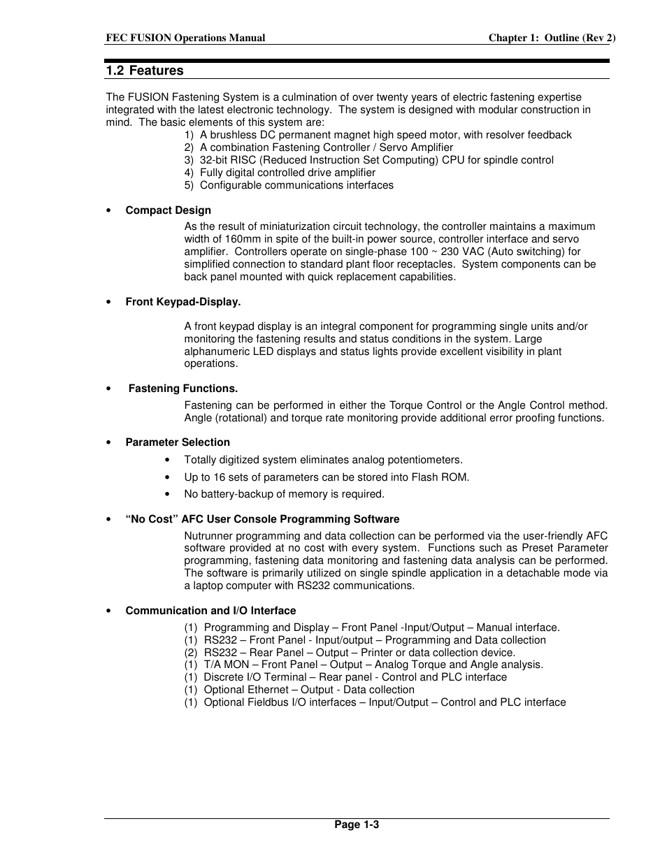 FEC FUSIONE-HS-2 User Manual | Page 17 / 183