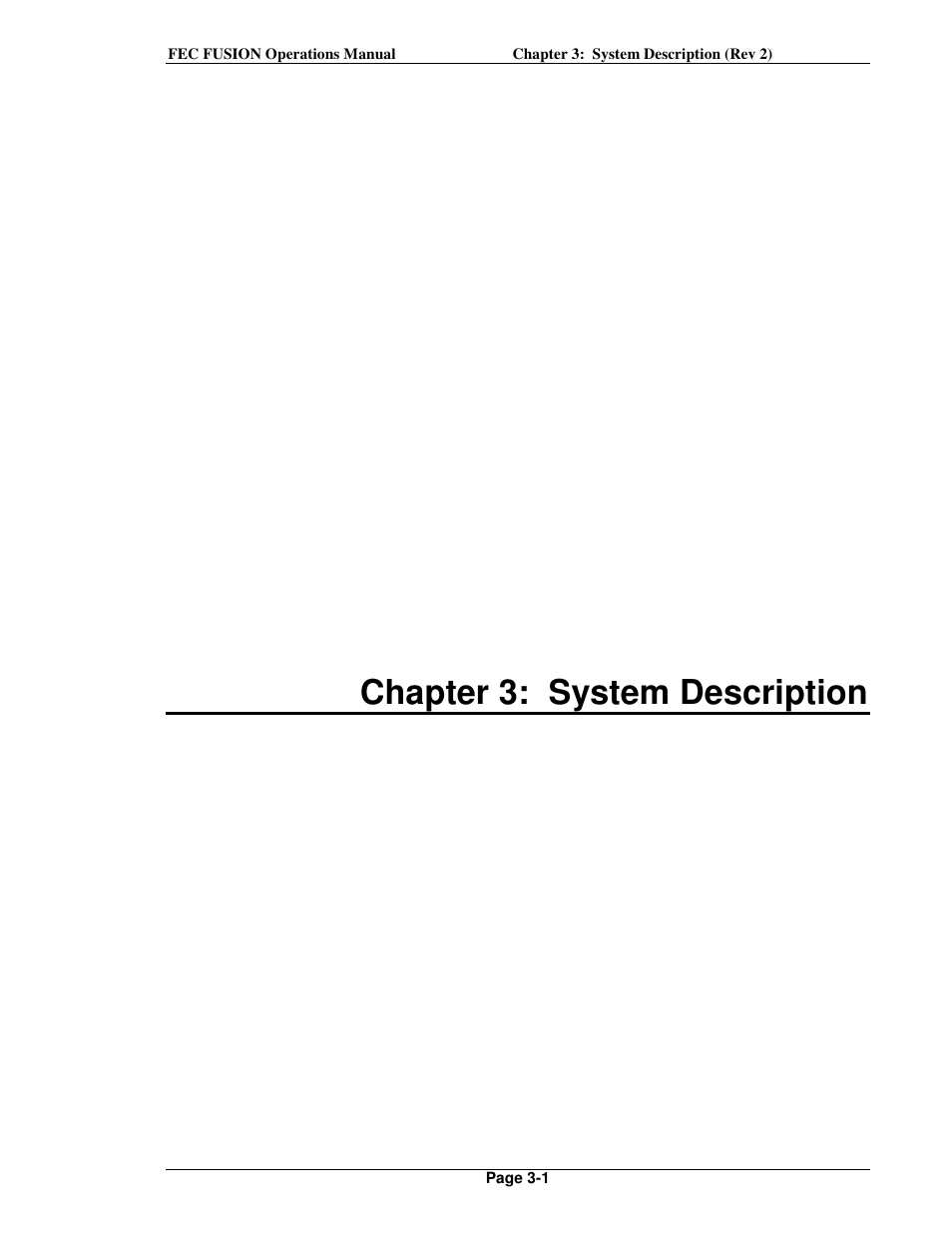 Chapter 3: system description | FEC FUSIONE-HS-2 User Manual | Page 31 / 183