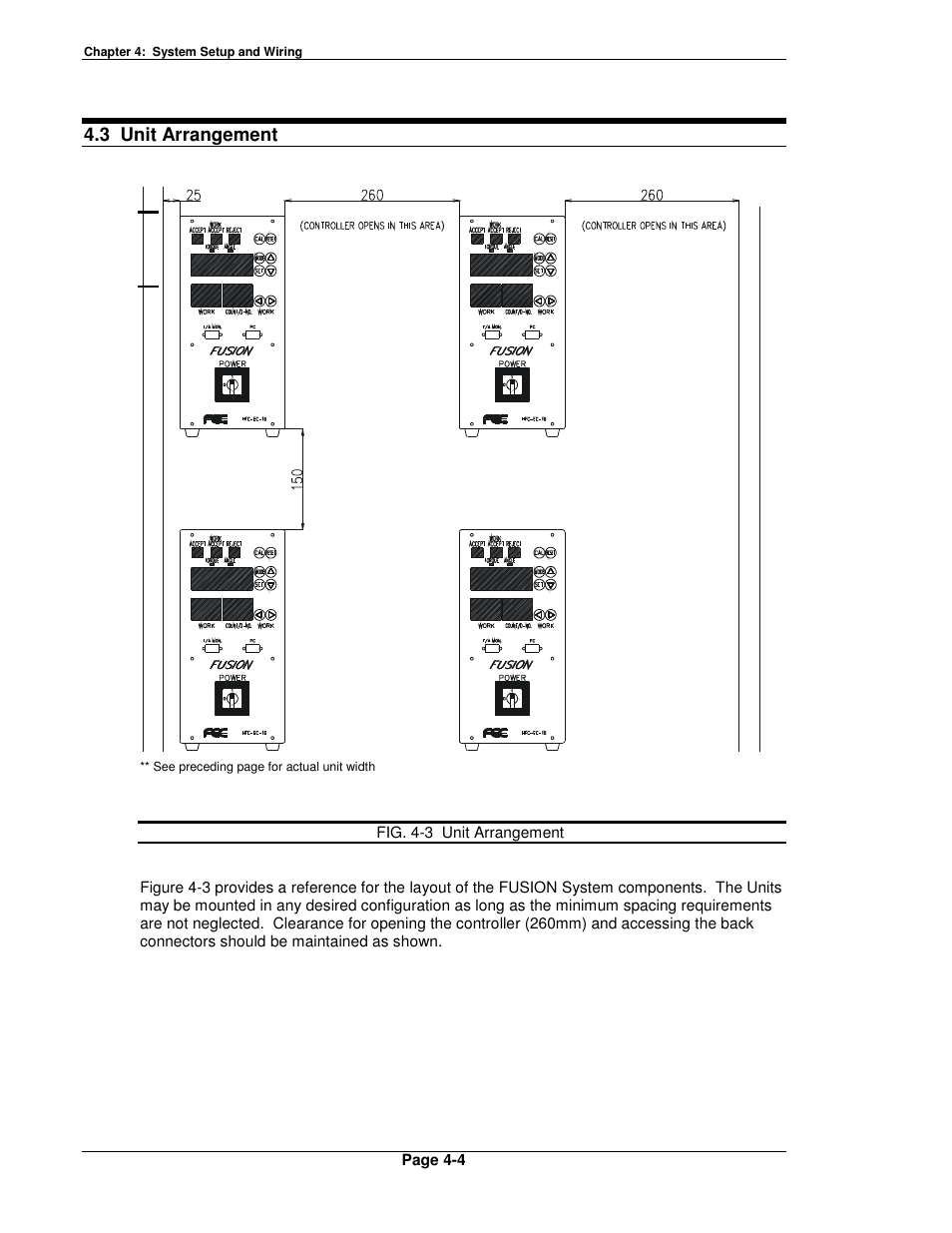 3 unit arrangement | FEC FUSIONE-HS-2 User Manual | Page 42 / 183