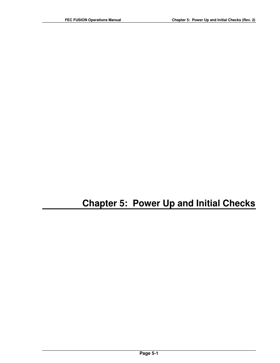 Chapter 5: power up and initial checks | FEC FUSIONE-HS-2 User Manual | Page 93 / 183