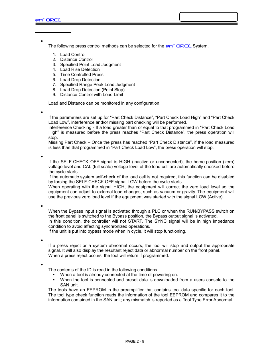 FEC DSP1500 (SAN3) User Manual | Page 9 / 10