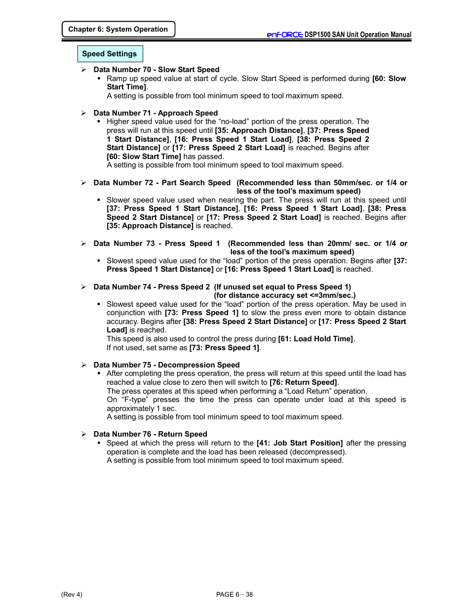 FEC DSP1500 (SAN3) User Manual | Page 114 / 179