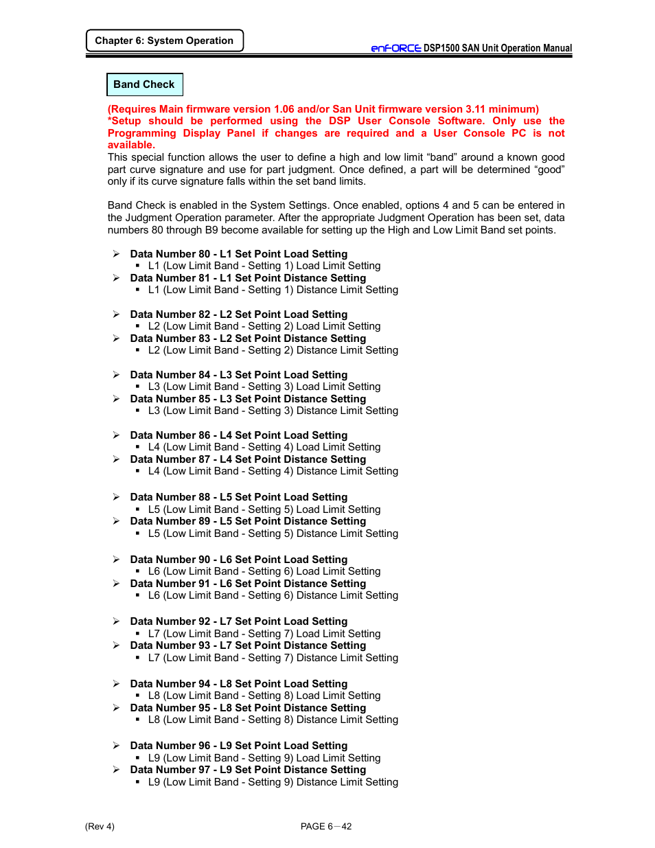 FEC DSP1500 (SAN3) User Manual | Page 118 / 179