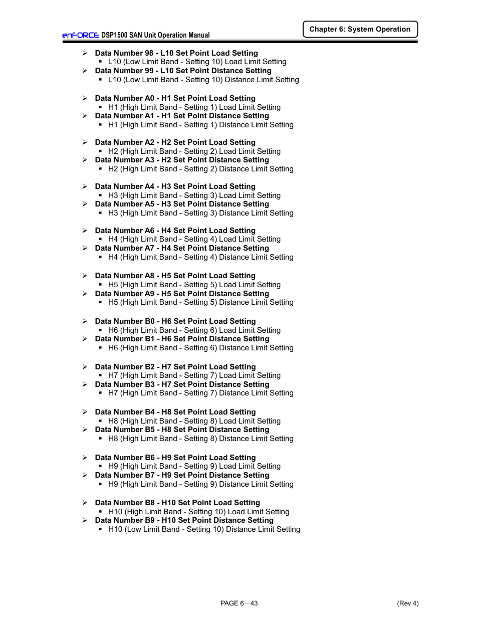 FEC DSP1500 (SAN3) User Manual | Page 119 / 179