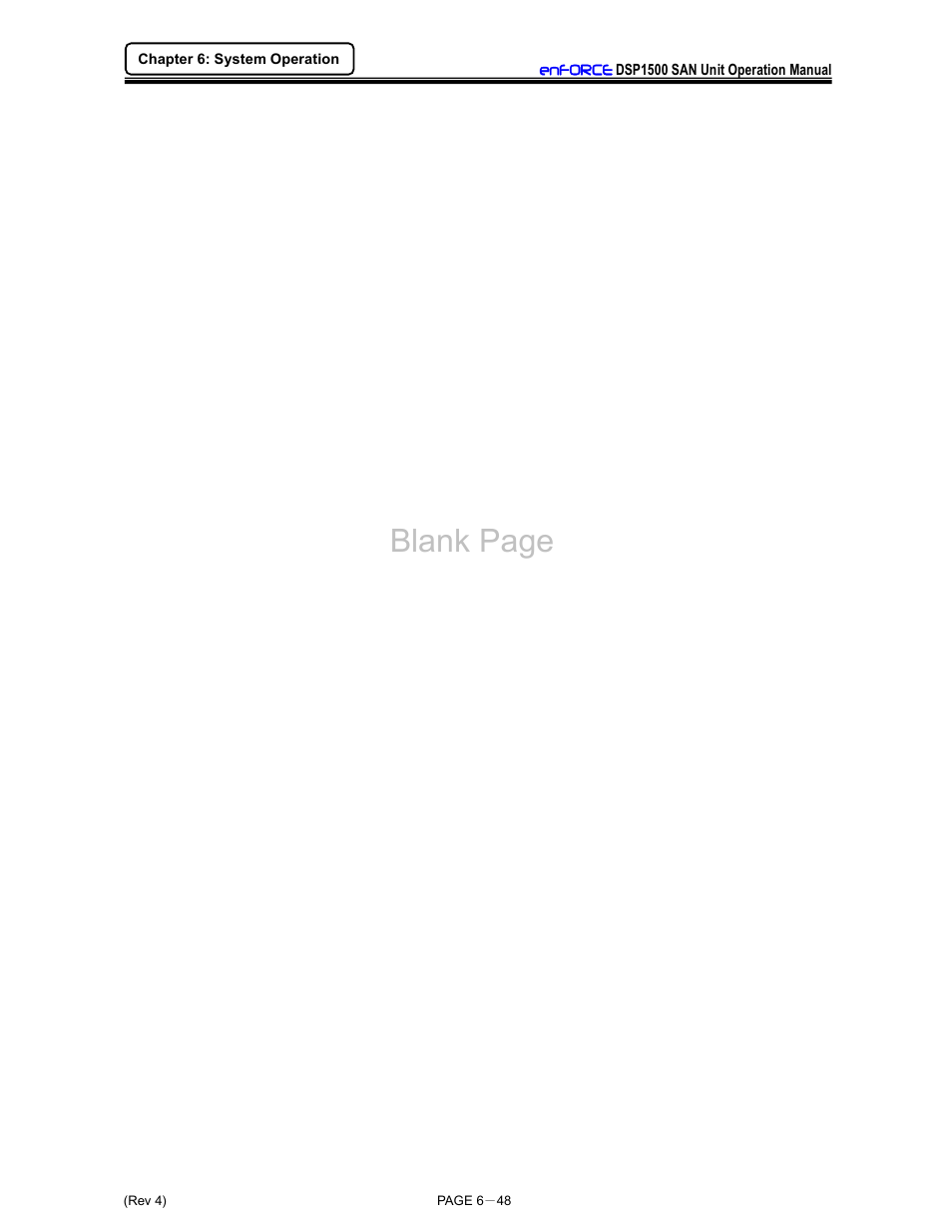 Blank page | FEC DSP1500 (SAN3) User Manual | Page 124 / 179