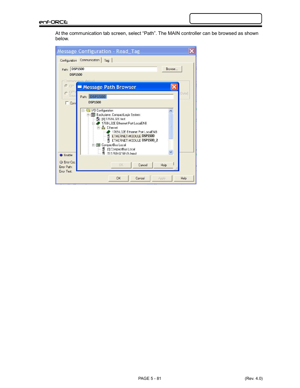 Enforce | FEC DSP1500 Main Unit User Manual | Page 121 / 124