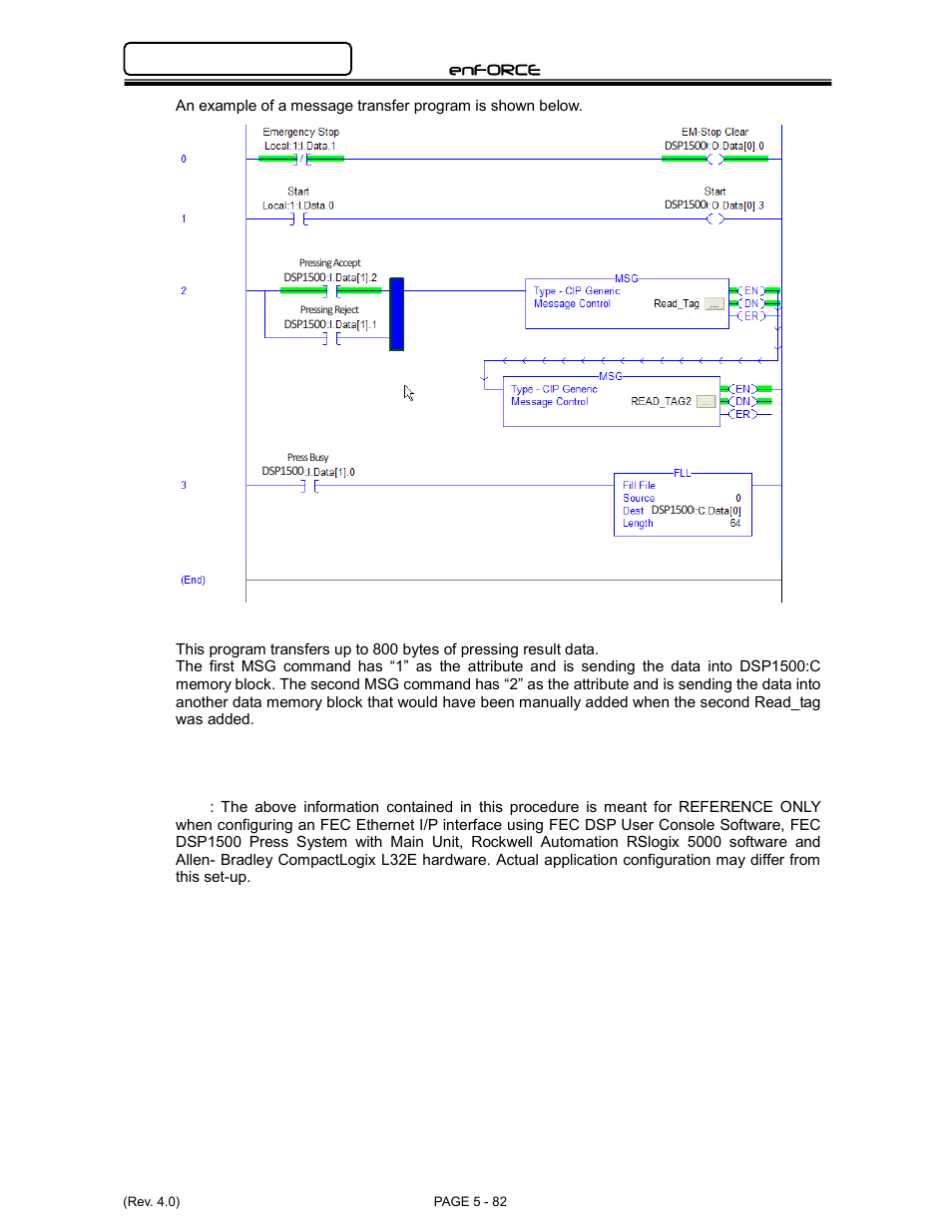 FEC DSP1500 Main Unit User Manual | Page 122 / 124