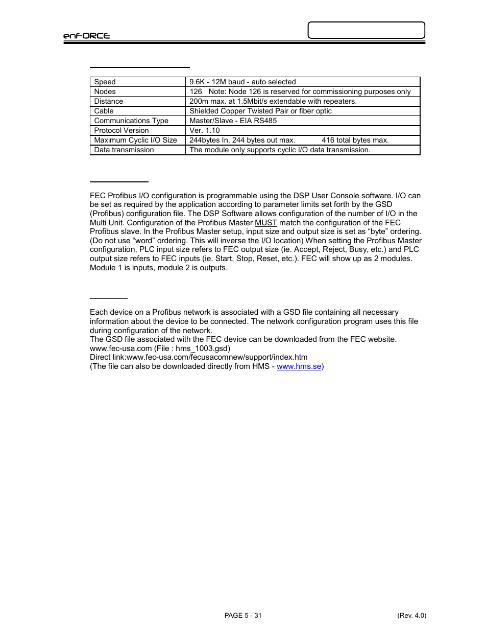 FEC DSP1500 Main Unit User Manual | Page 71 / 124