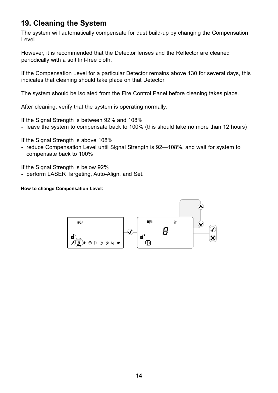 Cleaning the system | Fire Fighting Enterprises FIRERAY 5000 User Manual | Page 14 / 16