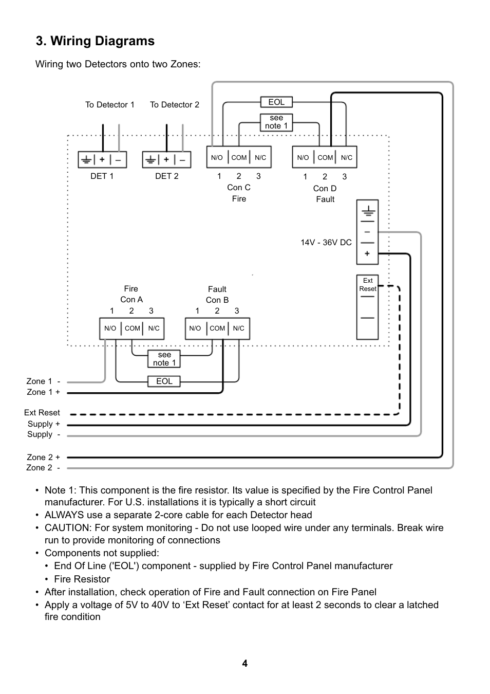 Wiring diagrams | Fire Fighting Enterprises FIRERAY 5000 User Manual | Page 4 / 16