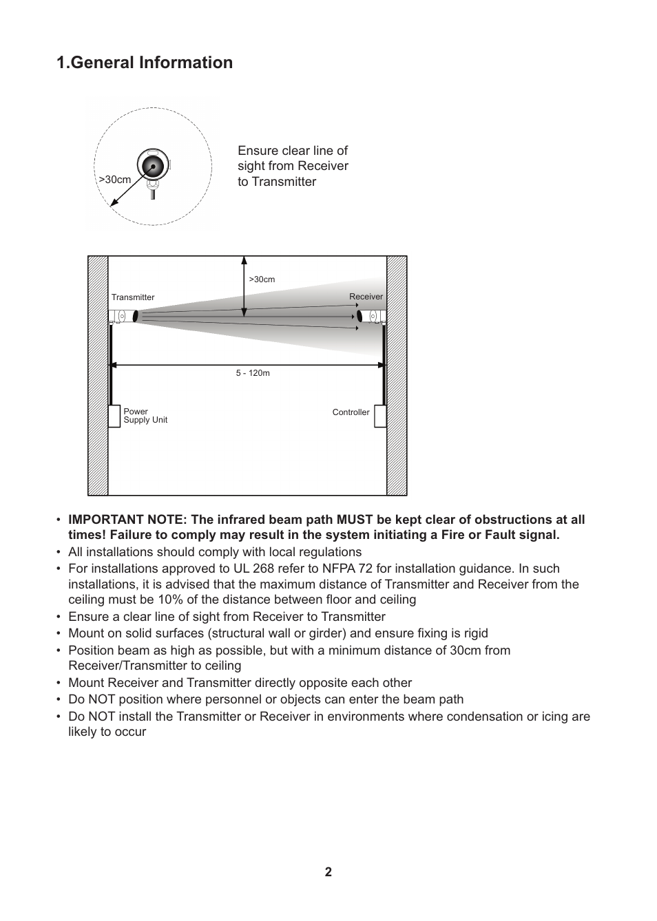 General information | Fire Fighting Enterprises FIRERAY 3000 User Manual | Page 2 / 16