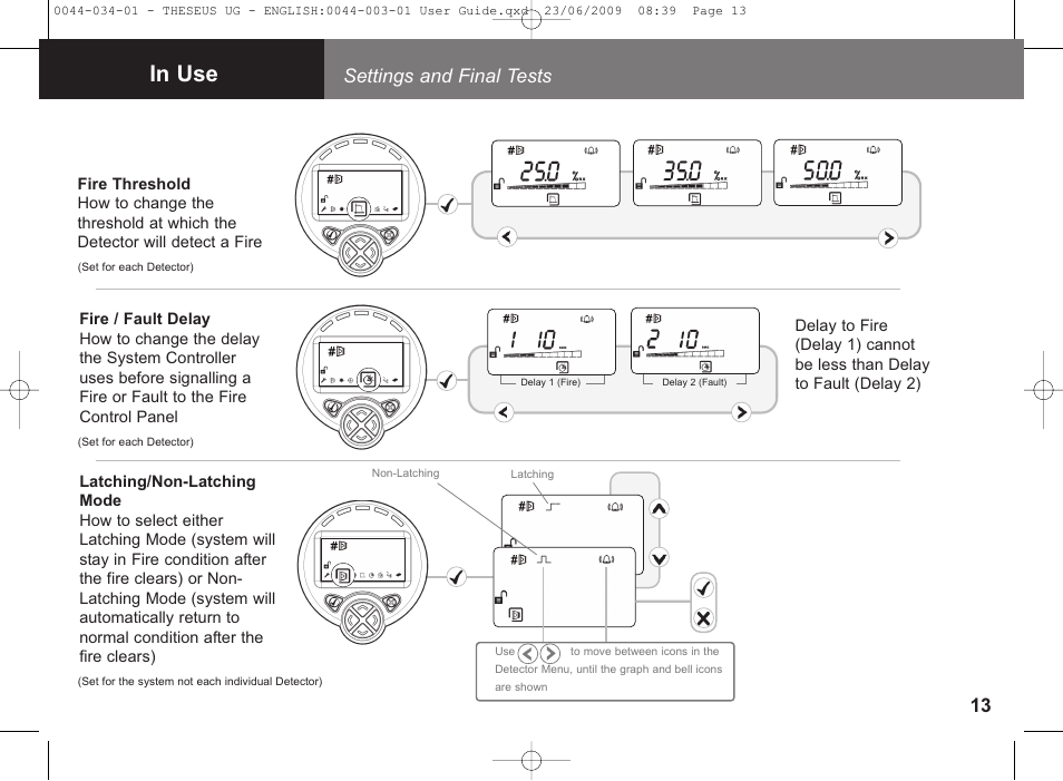 Settings and final tests | Fire Fighting Enterprises FIRERAY 5000 4-Head (Legacy) User Manual | Page 13 / 30