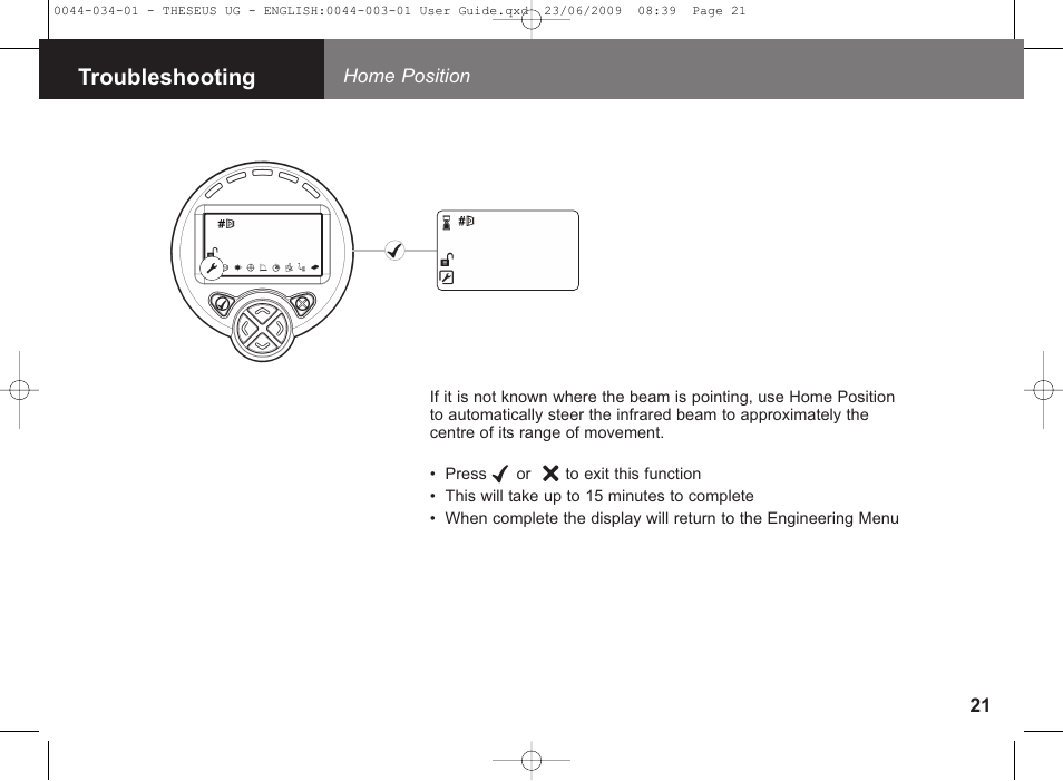 Troubleshooting | Fire Fighting Enterprises FIRERAY 5000 4-Head (Legacy) User Manual | Page 21 / 30