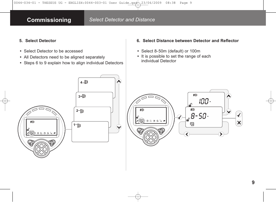 Commissioning | Fire Fighting Enterprises FIRERAY 5000 4-Head (Legacy) User Manual | Page 9 / 30