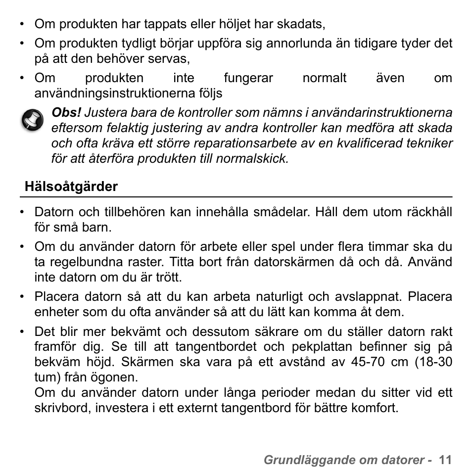 Hälsoåtgärder | PACKARD BELL dot s series User Manual | Page 1035 / 2279