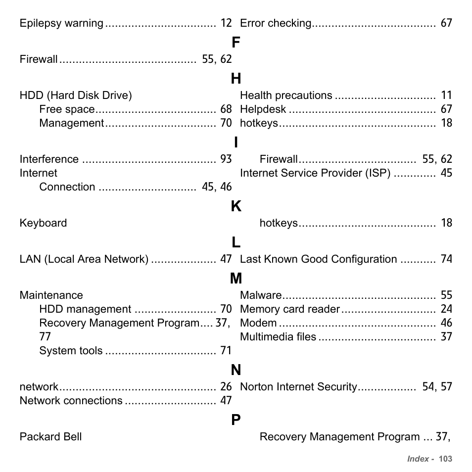 PACKARD BELL dot s series User Manual | Page 105 / 2279