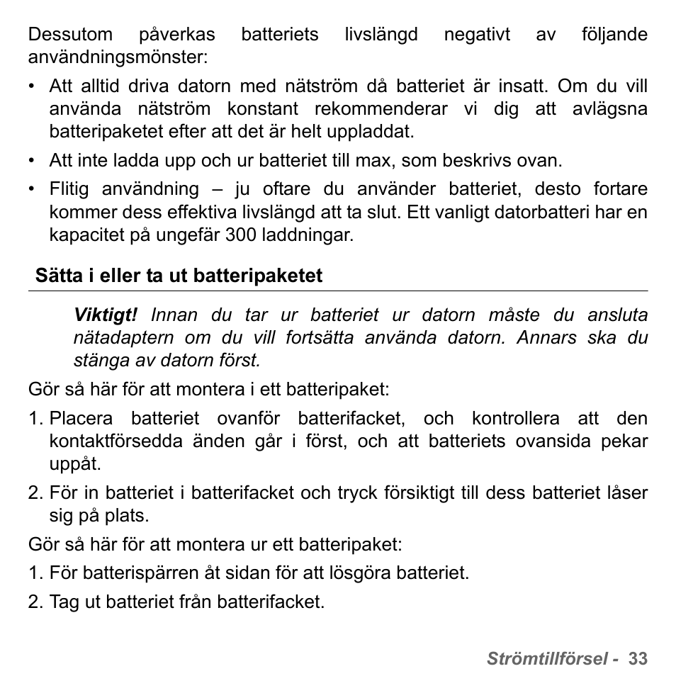 Sätta i eller ta ut batteripaketet | PACKARD BELL dot s series User Manual | Page 1057 / 2279