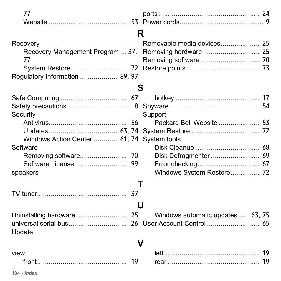 PACKARD BELL dot s series User Manual | Page 106 / 2279