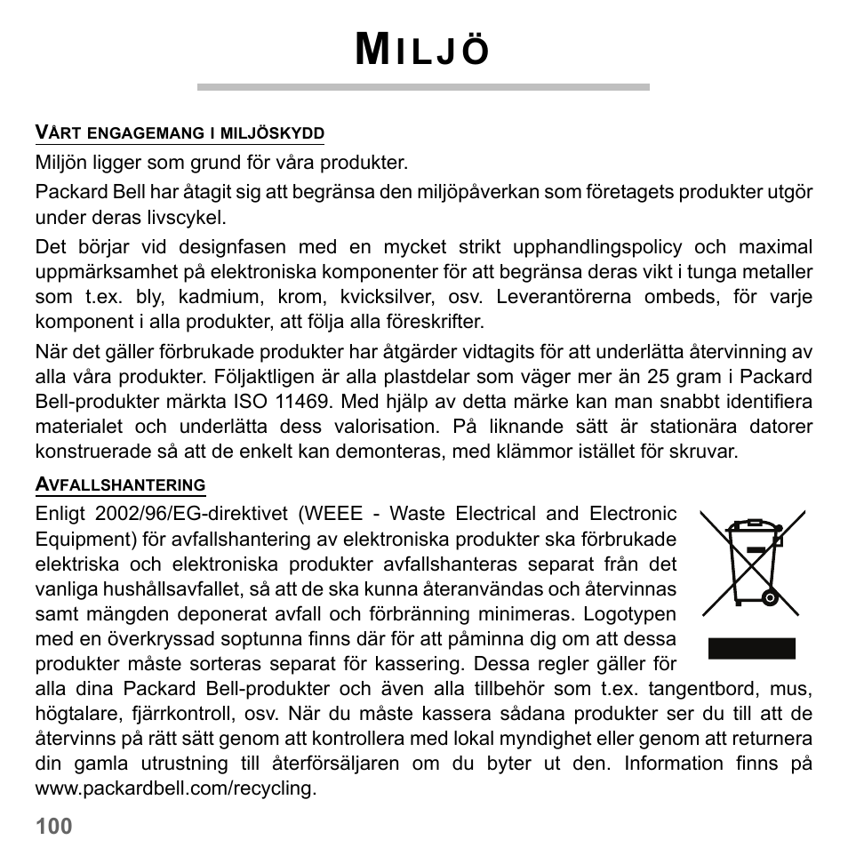 Miljö, I l j ö | PACKARD BELL dot s series User Manual | Page 1124 / 2279