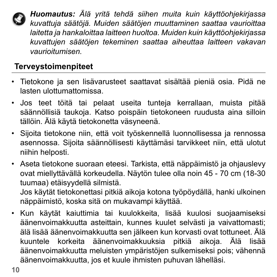 Terveystoimenpiteet | PACKARD BELL dot s series User Manual | Page 1142 / 2279