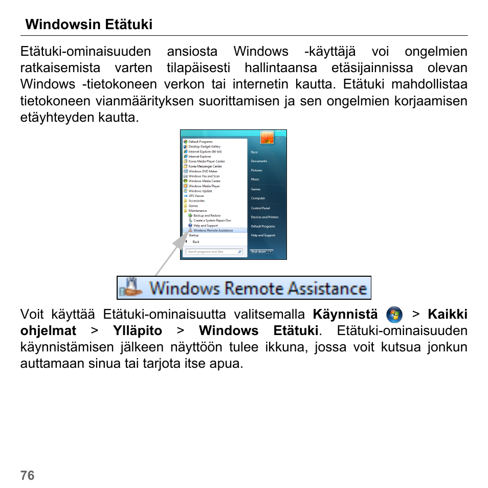 Windowsin etätuki | PACKARD BELL dot s series User Manual | Page 1208 / 2279