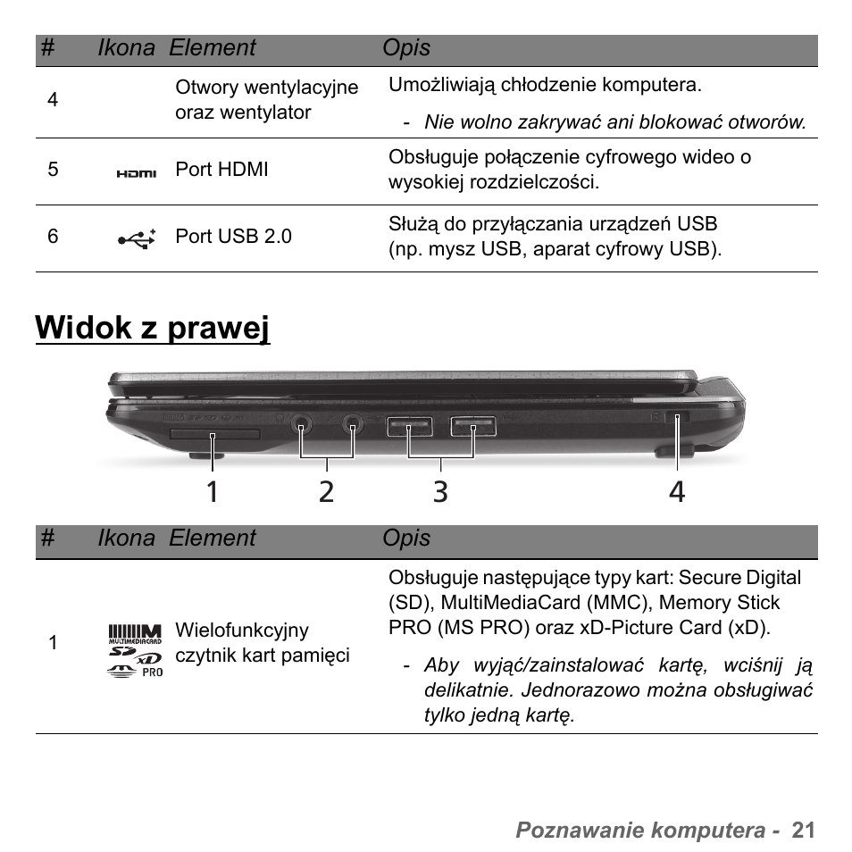 Widok z prawej | PACKARD BELL dot s series User Manual | Page 1385 / 2279