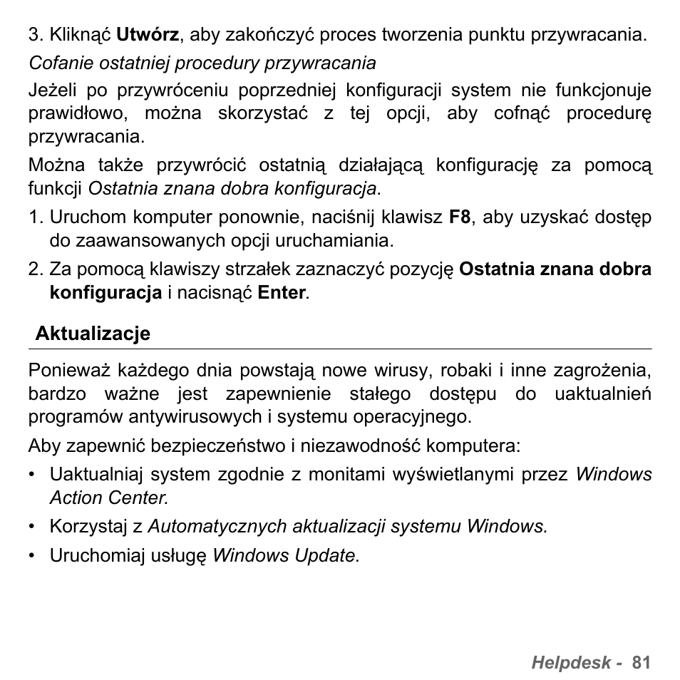 Aktualizacje | PACKARD BELL dot s series User Manual | Page 1445 / 2279