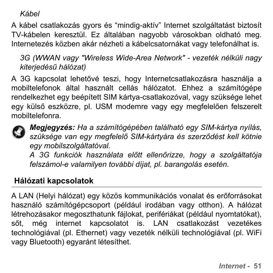 Hálózati kapcsolatok | PACKARD BELL dot s series User Manual | Page 1529 / 2279