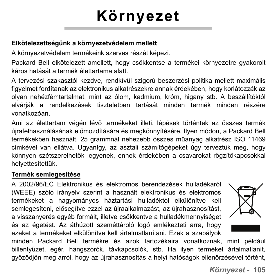 Környezet | PACKARD BELL dot s series User Manual | Page 1583 / 2279