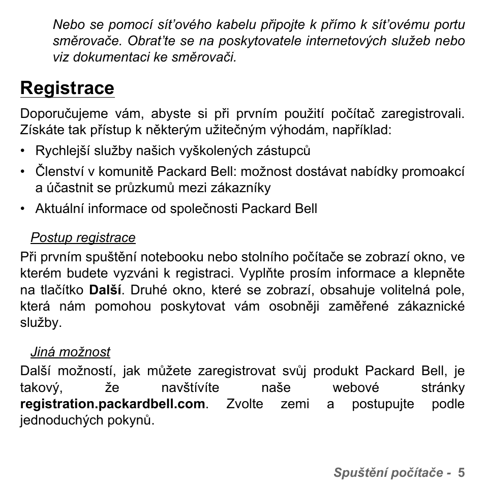 Registrace | PACKARD BELL dot s series User Manual | Page 1597 / 2279