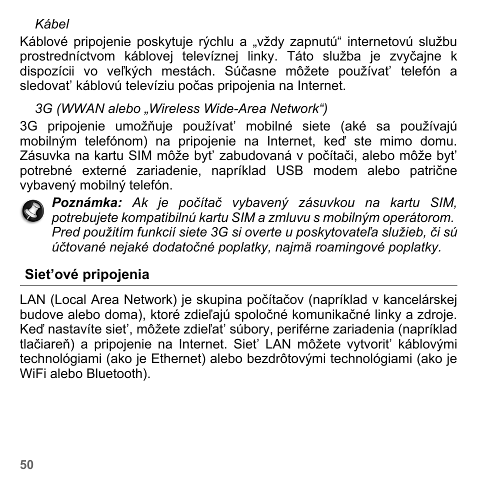 Siet’ové pripojenia | PACKARD BELL dot s series User Manual | Page 1752 / 2279