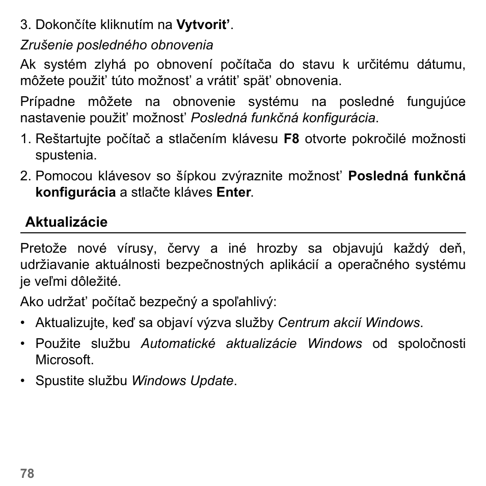 Aktualizácie | PACKARD BELL dot s series User Manual | Page 1780 / 2279