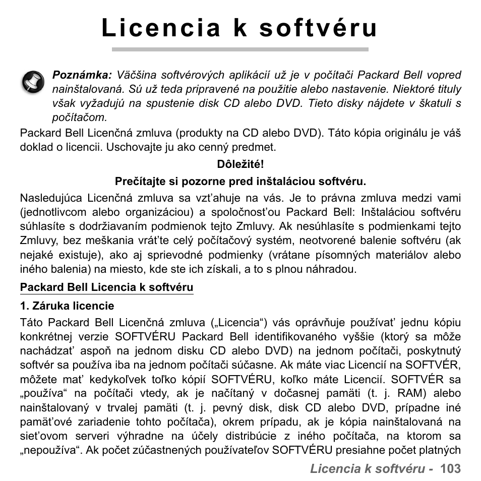 Licencia k softvéru | PACKARD BELL dot s series User Manual | Page 1805 / 2279