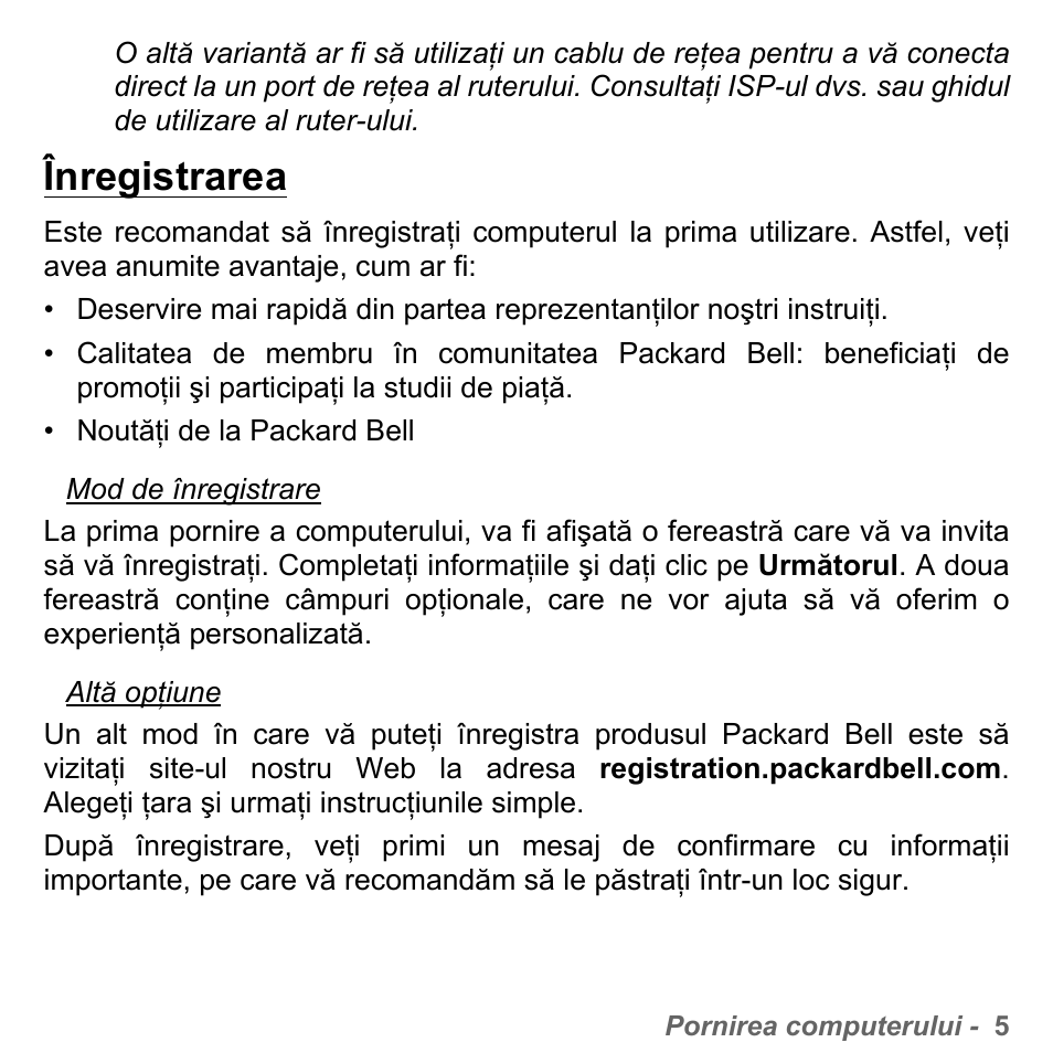 Înregistrarea | PACKARD BELL dot s series User Manual | Page 1817 / 2279