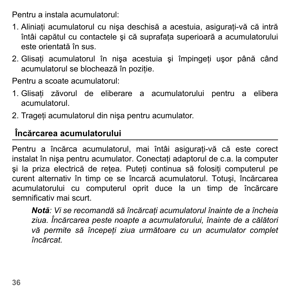 Încărcarea acumulatorului | PACKARD BELL dot s series User Manual | Page 1848 / 2279