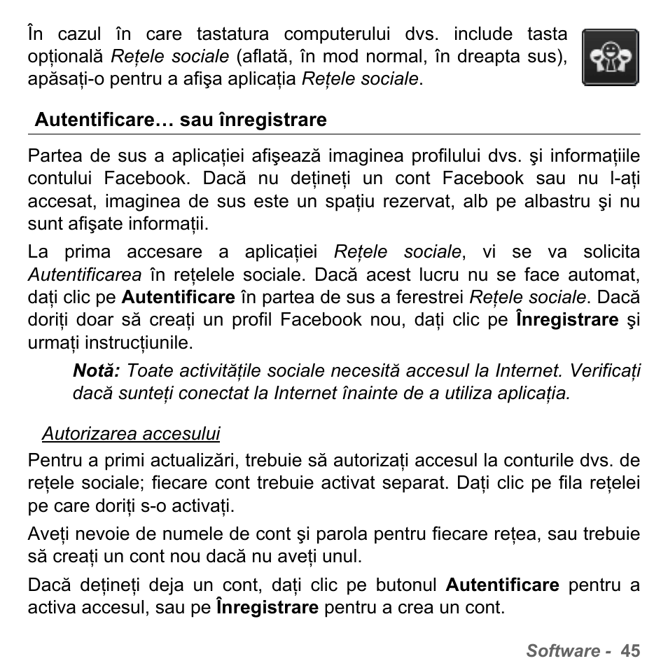 Autentificare… sau înregistrare | PACKARD BELL dot s series User Manual | Page 1857 / 2279