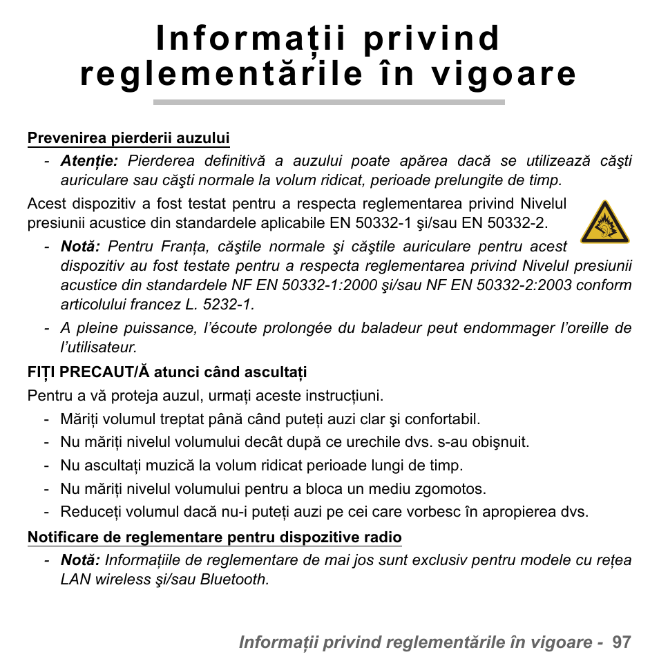 Informaţii privind reglementările în vigoare | PACKARD BELL dot s series User Manual | Page 1909 / 2279
