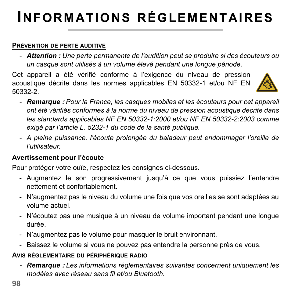 Informations réglementaires | PACKARD BELL dot s series User Manual | Page 206 / 2279