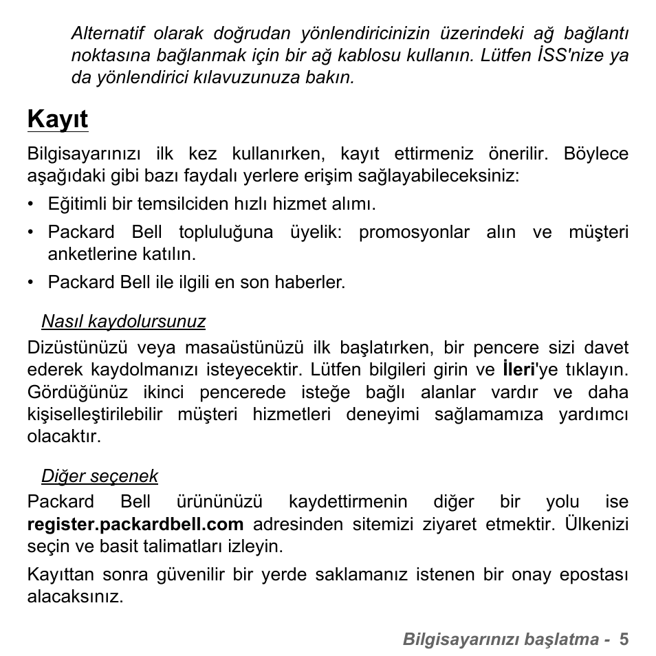 Kayıt | PACKARD BELL dot s series User Manual | Page 2177 / 2279