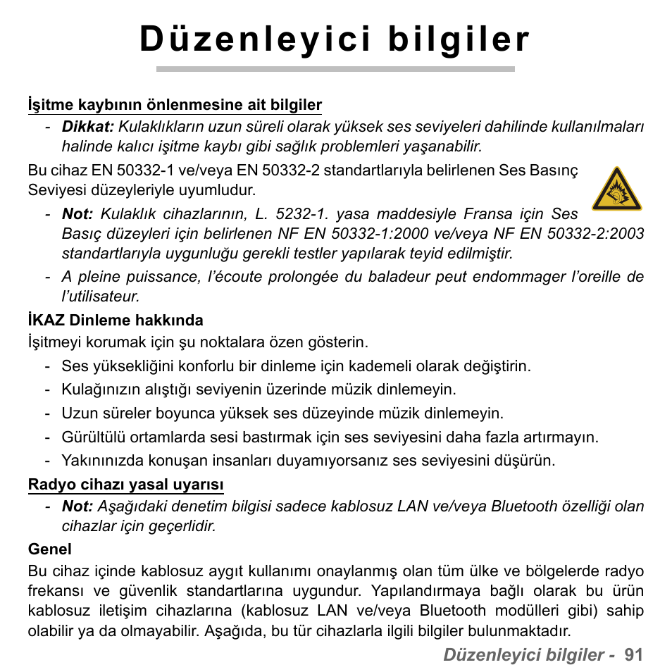 Düzenleyici bilgiler | PACKARD BELL dot s series User Manual | Page 2263 / 2279