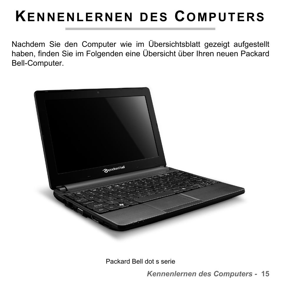 Kennenlernen des computers | PACKARD BELL dot s series User Manual | Page 239 / 2279